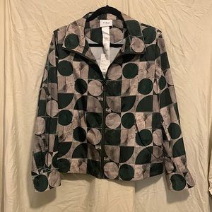 Akris punto jacket, removable sleeves to have the option of wearing as a vest.